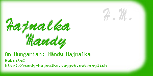 hajnalka mandy business card