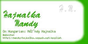 hajnalka mandy business card